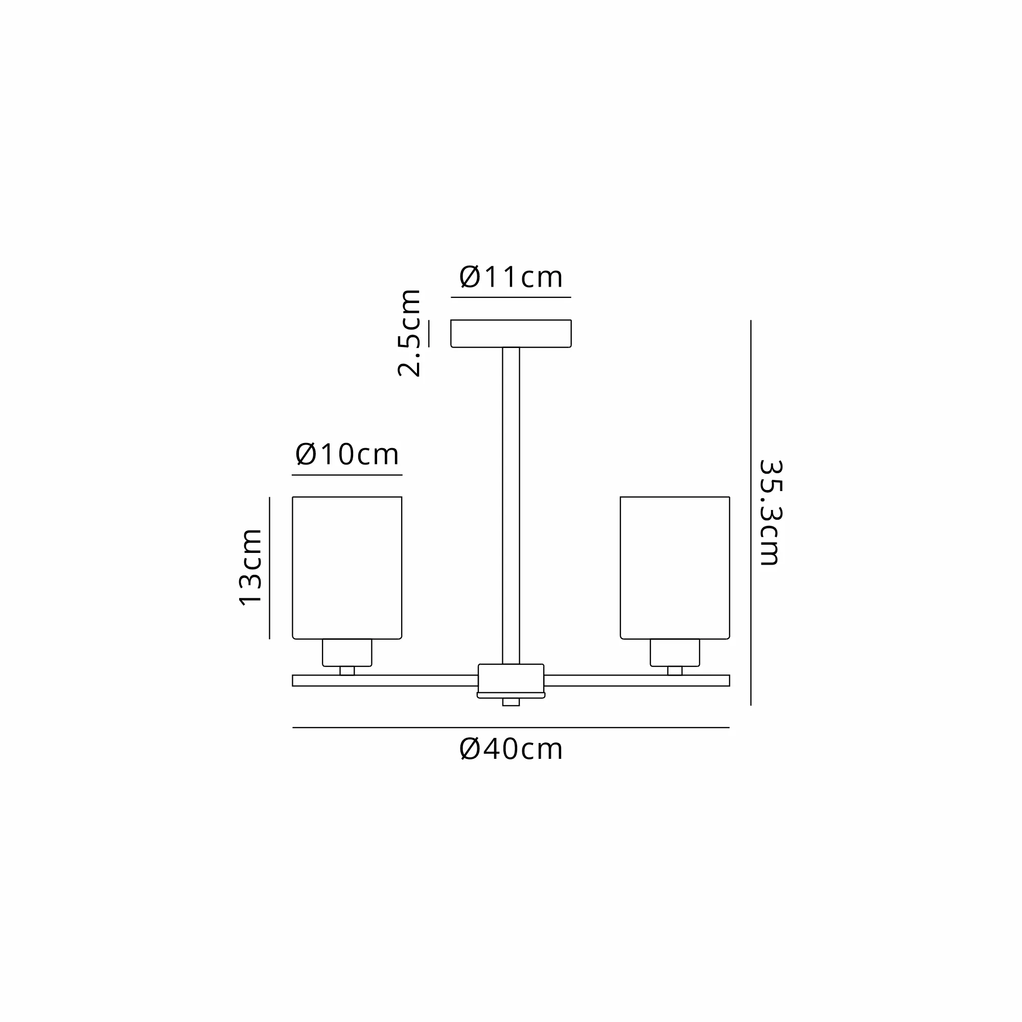 Lancer Ceiling Lights Deco Semi Flush Fittings